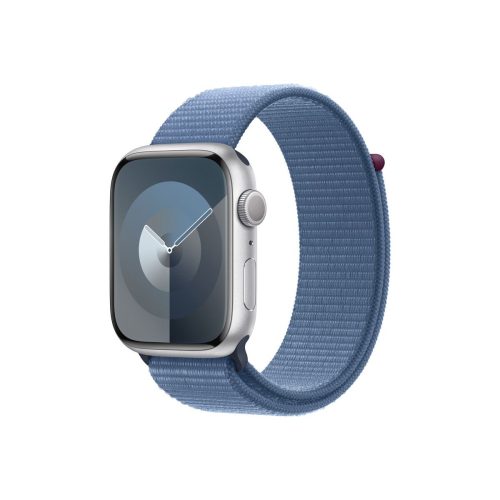 Apple Watch Series 9 GPS 41 mm Silver Aluminium Case with Sport Loop - Winter Blue (MR923QH/A)