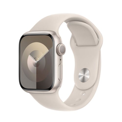 Apple Watch Series 9 GPS 41 mm Starlight Aluminium Case with Sport Band S/M - Starlight (MR8T3QH/A)