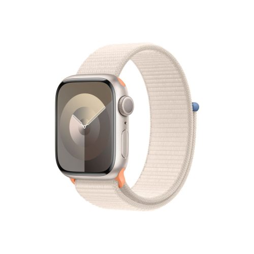 Apple Watch Series 9 GPS 45 mm Starlight Aluminium Case with Sport Loop - Starlight (MR983QH/A)